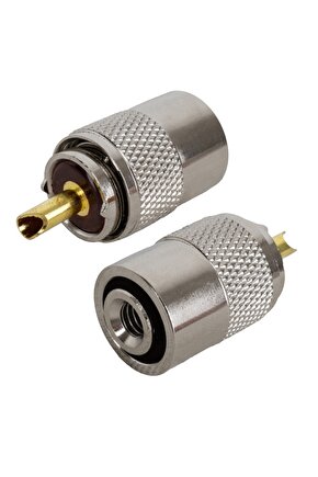 2 Adet UHF Amatör RG-213 Kablo Uyumlu Telsiz Anten Konnektörü Gold Plate