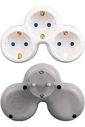 3 Topraklı Prizli Yonca Tip Sıva Üstü Golyat Çocuk Korumalı Modern Tasarım KPF9-L35