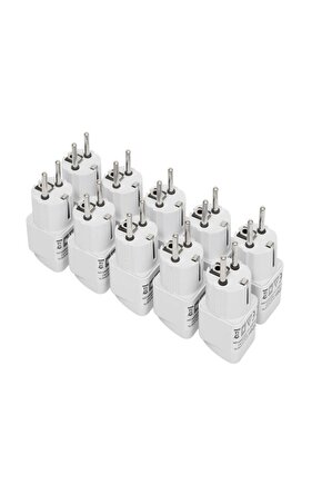 10lu Ekonomik Paket Ingiliz Fişi Çevirici 220v Fiş Priz Dönüştürücü