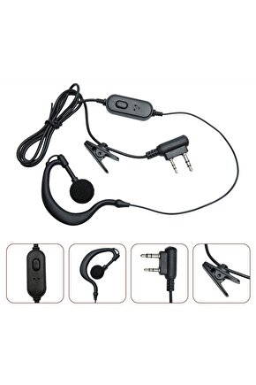 En Siyah El Telsizi Kulaklığı Telsiz Mikrofonu