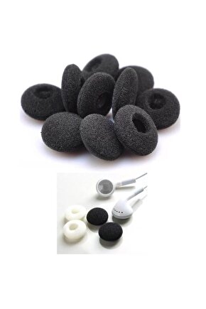 Kulaklık Süngeri, Kulaklık Yastığı 10 Adet (18 mm) - SİYAH