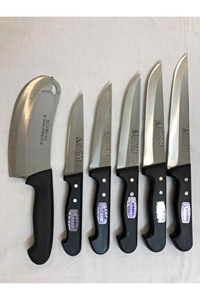 6 Parça Plastik Saplı Bıçak Seti