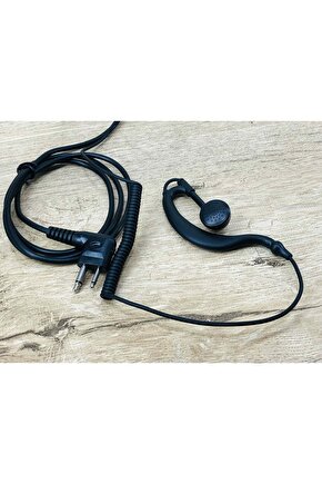 Bas Konuş Spiral G Tipi Arkalıklı El Telsiz Kulaklık Motorola Cp140 Serisi El Telsizi Uyumlu