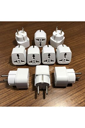 Amerika Ingiltere Avusturalya Elektrik Prizini Türk Topraklı Ucuna Çevirici Fiş Ucu 10 Adet