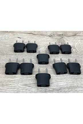 Amerikadan Gelen Elektronik Cihazların Fiş Ucunu Türkiye Prizine Çevirici Siyah Plastik Adaptör