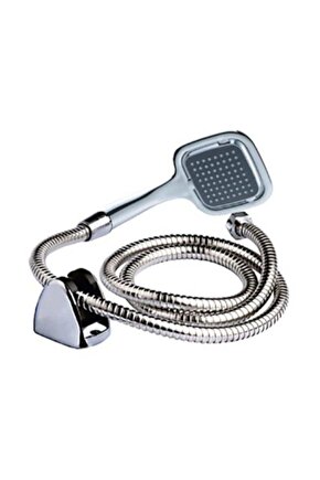 Kare Duş Seti Duş Başlığı Spiral Hortum