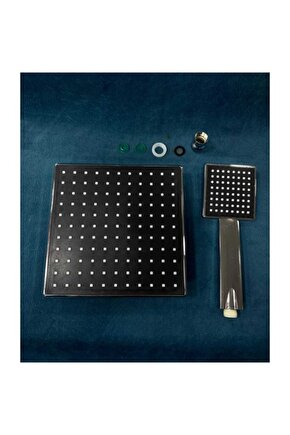 Robot Duş Tepe Başlığı Takım Siyah Kare Büyük Duş Hızlı Kargo