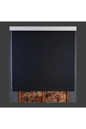 Güneşlik-stor Perde Siyah Renk Etek Dilimsiz 1.kalite