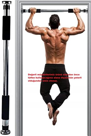 Barfiks Çubuğu 60-100 Cm Çift Süngerli Ayarlanabilir Barfiks Çekme Demiri Barfiks Aleti