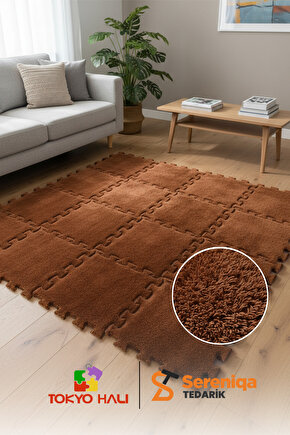 10lu Set Peluş Puzzle Halı, Kendi Tasarımını Oluştur, Yapboz Halı, Peluş Halı