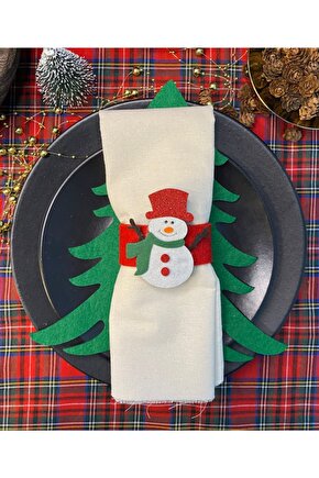 Kardanadam Keçe Peçetelik Yılbaşı Christmas Tema - 6lı Set