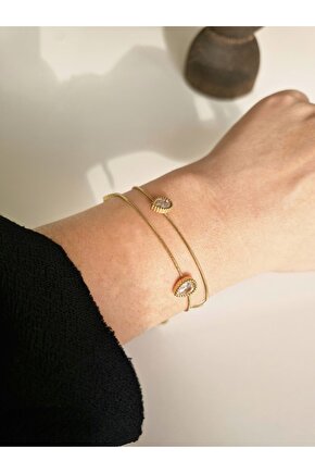 Damla Model Zirkon Taşlı İkili Bileklik