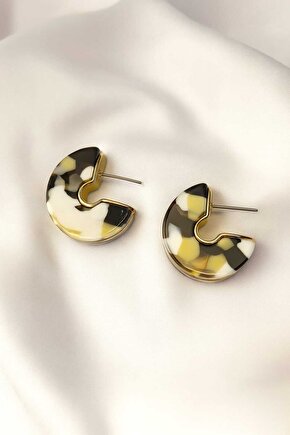 Pirinç Kaplama Çelik Yarım Halka Küpe