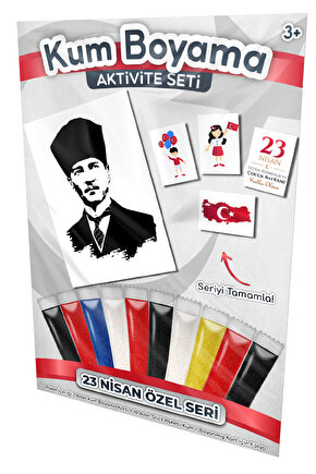 Atatürk | 23 Nisan Özel Kum Boyama Aktivite Seti Tekli Paket