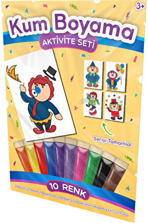 Sihirbaz | Palyaçolar Kum Boyama Aktivite Seti Tekli Paket