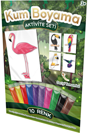 Flamingo | Egzotik Kuşlar Kum Boyama Aktivite Seti Tekli Paket