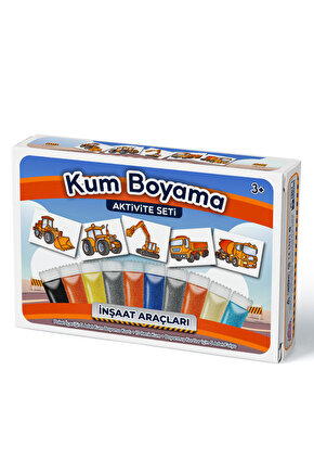 Iş Makineleri | Kum Boyama Aktivite Seti 5li Kutulu Paket