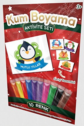 Noel Baba | Yılbaşı Özel Kum Boyama Aktivite Seti Tekli Paket