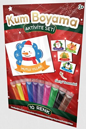 Kardan Adam | Yılbaşı Özel Kum Boyama Aktivite Seti Tekli Paket