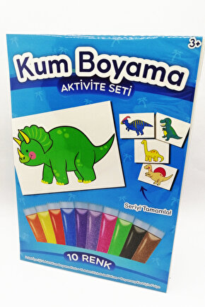 Triceratops | Dinozor Kum Boyama Aktivite Seti Tekli Paket