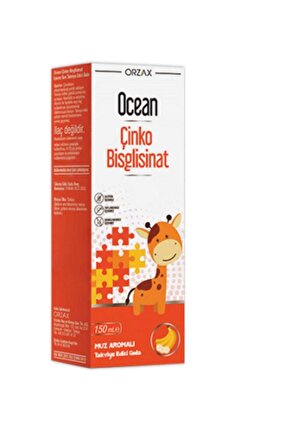 Ocean Çinko Bisglisinat Şurup Muz Aromalı 150 ml