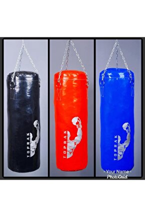 80x30 Cm Dolu Zincirli Boks Torbası (Karabina Hediyeli)
