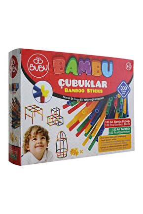 Bamboo Süper Eğlenceli Zekayı Geliştiren Bambu Çubuklar 300 Parça