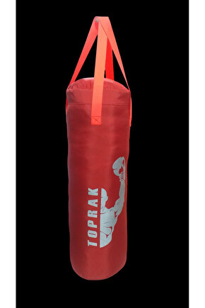 ELDİVEN VE KARABİNA +ÇOCUK BOKS TORBASI 7-9 YAŞ İÇİN 50x20 cm İÇİ DOLU TOPRAK SPORT