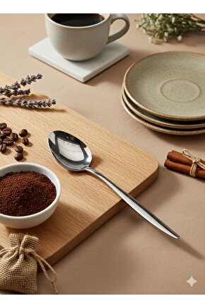 6lı Natural Sivri Yemek Kaşığı
