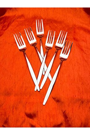 12li Natural Sivri Yemek Çatalı - 12 Kişilik & 12 Adet