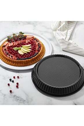 Yanmaz Yapışmaz Emaye Turta Kek Kalıbı 30cm