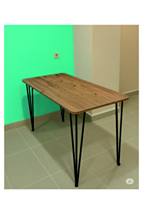 60×120 Metal Ayaklı Masa Mutfak Masası Çalışma Masası Bilgisayar Masası ATLANTİK ÇAM