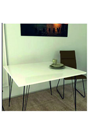 METAL AYAK 60X90 Dekoratif Mutfak-Balkon Masası (86 CM YÜKSEKLİK)