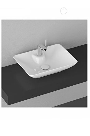 Sistema Y Clear Tezgah Üzeri Lavabo 52 Cm Beyaz Extra Dekorsuz Delikli 10sy50052