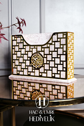 Hediyelik Kuran | Lüks Ahşap Kutulu Kadife Kaplama Kuranı Kerim