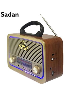 Vintage Rt-301 Nostalji Bluetooth Şarjlı Radyo Usb Sd Mp3 Player