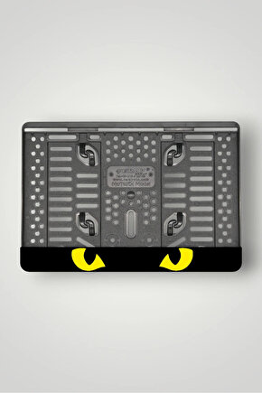 EJDERHA GÖZ ÇİZİMLİ 3D KABARTMALI MODEL 3 SARI PLEKSİ MOTOR PLAKALIĞI