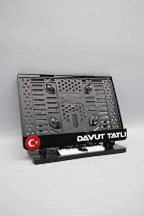 SOLDA BAYRAK SAĞDA İSİM OLAN KİŞİYE ÖZEL İSİMLİ PLEKSİ MOTOR PLAKALIĞI