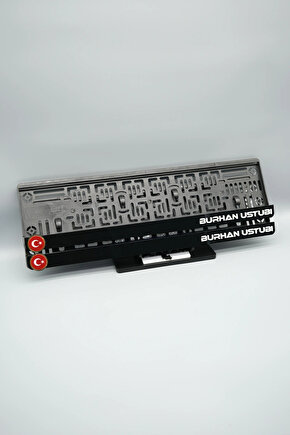 SOLDA GOLD BAYRAK SAĞDA KİŞİYE ÖZEL İSİMLİ PLEKSİ ARABA PLAKALIĞI