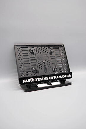 FASÜLYESİNE OYNAMAM HA 3D KABARTMALI PLEKSİ MOTOR PLAKALIĞI