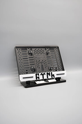 GÖKTÜRKÇE TÜRK YAZILI 3D KABARTMALI PLEKSİ MOTOR PLAKALIĞI