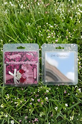 Minik Buket Özel Tasarım Kutulu Aynalı Çiçek Hotter Flowers Hediyelik