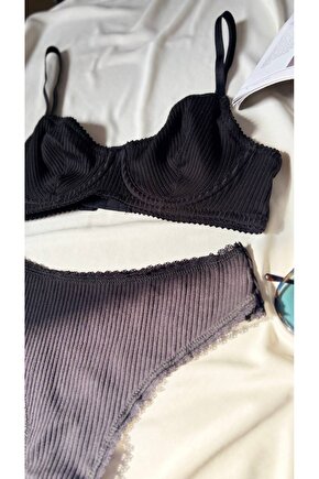 Soft Touch Pamuklu Balenli Sütyen Takımı