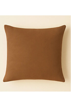 Duck Keten 43X43 Kırlent Kılıfı 2Li Kahve Fermuarlı