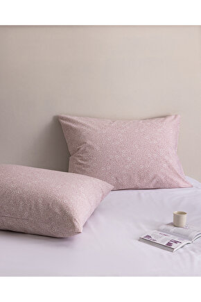 Alida %100 Pamuk Ranforce 2li Yastık Kılıfı - Pudra