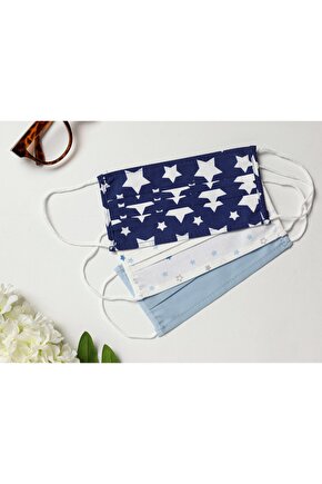 See Sky Pamuk Maske 9,5x18 Cm Lacivert- Mavi