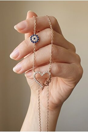 Taşlı Aşkım Kalp Kolye