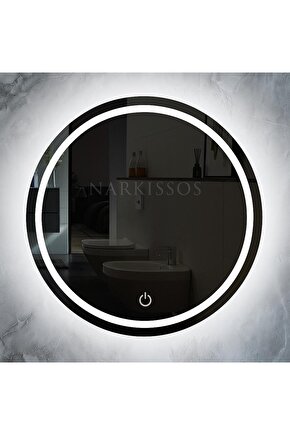 80 cm DOKUNMATİK BEYAZ LEDLİ BANYO AYNASI KUMLAMALI -SALON-KAFE LED AYNA