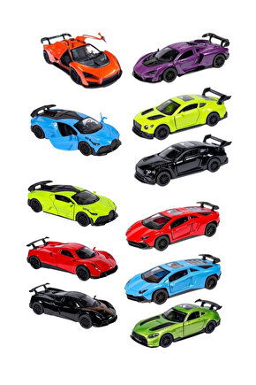 Koleksiyonluk Kartelalı Metal Çek Bırak 1:64 Ölçek Kapıları Açılan Araba Küçük Boy Lisanslı Die Cast