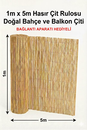 Kamış Hasır Bambu Çit 1m X 5 metre